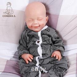 COSDOLL 18.5'' Full Body Silicone Reborn Baby Eyes Closed Cute BOY Doll Toy Gift