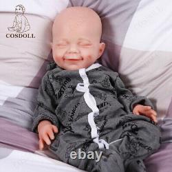 COSDOLL 18.5'' Full Body Silicone Reborn Baby Eyes Closed Cute BOY Doll Toy Gift