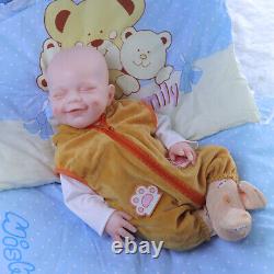 COSDOLL 18.5'' Full Body Silicone Reborn Baby Eyes Closed Cute BOY Doll gift