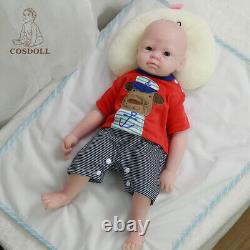 COSDOLL 19''Big Boy Reborn Baby Doll Newborn Full Body Silicone Toddler Toy Gift