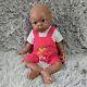 Chubby Baby Girl 18 Brown Full Silicone Lifelike Reborn Floppy Doll Toy Gift
