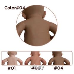 DIY Realistic Reborn Dark skin Baby Silicone Bebe 17 Newborn Dolls Xmas Gift