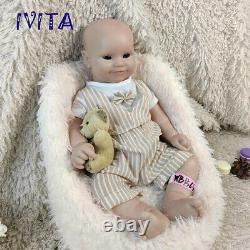 Full Body Silicone Cute Boy Newborn Doll 18Lifelike Reborn Baby Doll Gifts