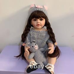Full Silicone Reborn Baby Girl Doll Princess Toddler Kid Birthday Gift Bath Toy
