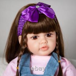 Full Silicone Vinyl Body Reborn Baby Lifelike Girl Doll Toys Kids Birthday Gift