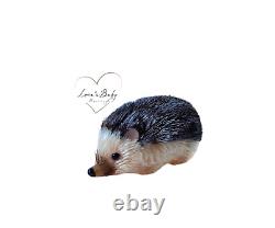 Hedgehog Adoption Gift Set Darkish Brown Hair Silicone Hedgehog