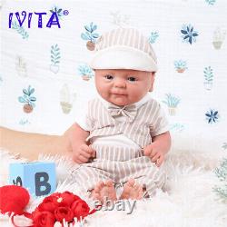 IVITA 14 inch Small Baby Boy and Girl Full Silicone Reborn Baby Doll Xmas Gifts