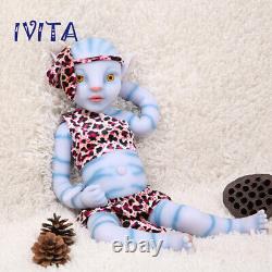 IVITA 18'' Floppy Silicone Reborn Doll Amber Eyes Fairy Baby Girl Kids Gift