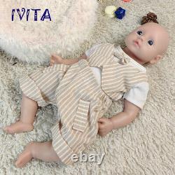 IVITA 18'' Full Solid Silicone Reborn Baby 5.94lbs Floppy Silicone Boy Xmas Gift