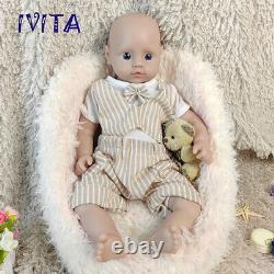 IVITA 18inch Solid Silicone Reborn Baby Floppy Silicone Boy Kids Collector Gift