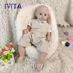 IVITA 18inch Solid Silicone Reborn Baby Floppy Silicone Boy Kids Collector Gift