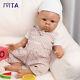 IVITA 19 Brown Silicone Reborn Baby Boy Floppy Silicone Newborn Doll Gift
