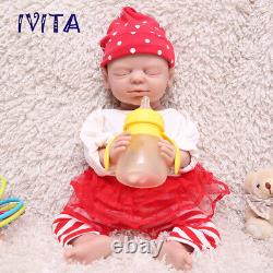 IVITA 19'' Floppy Silicone Reborn Baby Girl Eyes Closed Sleeping Doll Kid Gift