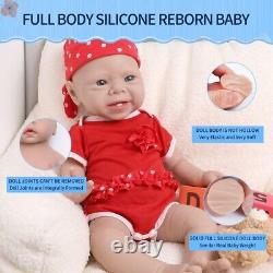 IVITA 19'' Floppy Silicone Reborn Baby Girl Newborn Full Body Silicone Doll Gift