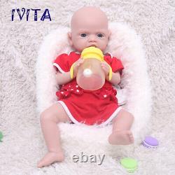 IVITA 19'' Full Body Silicone Girl Doll Lifelike Infant Kids Playmate Gifts