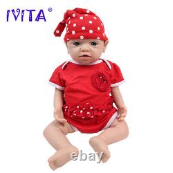 IVITA 19'' Full Body Silicone Girl Doll Lifelike Infant Kids Playmate Gifts