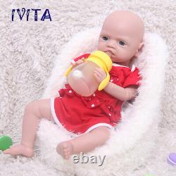 IVITA 19'' Full Body Soft Silicone Girl Doll Lifelike Infant Kids Play Gift