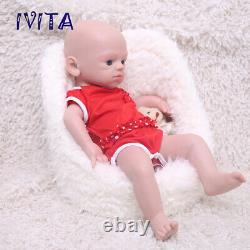IVITA 19'' Handmade FullBody Silicone Reborn Baby Girl Silicone Doll Xmas Gift