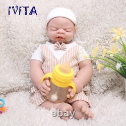 IVITA 19'' Soft Silicone Reborn Dolls Eyes Closed Baby GIRL Kids Xmas Gift