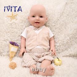 IVITA 20Big Boy and Girl Doll Reborn Baby Full Silicone Doll Xmas Gifts