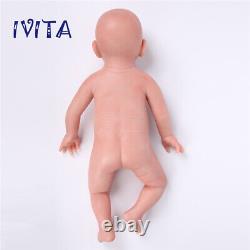 IVITA 20'' Big Newborn Baby Girl Lifelike Fullbody Silicone Doll Birthday Gift