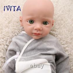 IVITA 20'' Full Silicone Reborn Baby Sleeping Doll Newborn Baby Girl Xmas Gift
