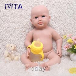 IVITA 20'' Handmade Soft Silicone Reborn Doll Newborn Baby Girl Xmas Gift Toy