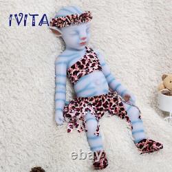 IVITA 20'' Soft Platinum Silicone Reborn Baby Doll Realistic Girl 2900g Toy Gift