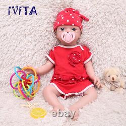 IVITA 21'' Silicone Reborn Girl Infant Doll Kids Christmas Silicone Doll Gift