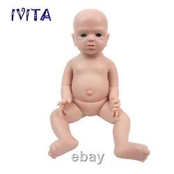 IVITA 21'' Soft Body Silicone Reborn Baby Girl Doll Realistic Infant Kids Gift