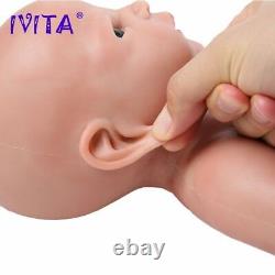 IVITA 22'' Full Body Silicone Reborn Girl Doll Eye Opened Realista Baby Gift Hot