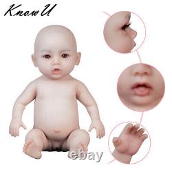 KnowU Silicone Baby Girl 47CM Rebirth Doll Newborn Baby Dolls Toy Kids Gift