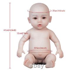 KnowU Silicone Baby Girl 47CM Rebirth Doll Realistic Newborn Baby Toy Kids Gift