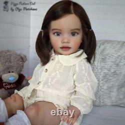 Lovely 26inch Painted Toddler Reborn Doll Finished Baby Girl Cloth Body Gift Toy
