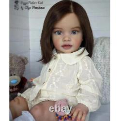 Lovely 26inch Painted Toddler Reborn Doll Finished Baby Girl Cloth Body Gift Toy