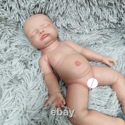 Realistic Sleeping Newborn Girl Kids Gift Real Reborn Baby Floppy Silicone 17