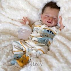 Reborn 18 Inch Cute Boy Realistic Baby Doll Silicone Full Body Birthday Set Gift