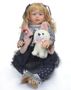 Reborn Baby Doll Toddler Girl 28 Soft Silicone Vinyl 70cm Children Toy Gift