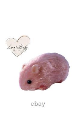 Silicone Hamster, Reborn Hamster, Pink Peony Hammy Adoption Gift Set