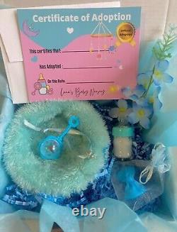 Silicone Pig, Iceberg Silicone Baby Blue Piglet, Adoption Reborn Pig Gift Set