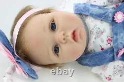 Silicone vinyl reborn baby dolls lifelike 22in. Newborn handmade doll child gift
