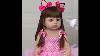 Toddler Girl Doll Pink Princess Doll Silicone Beautiful Doll Kids Gift Toy Birthday Gifts