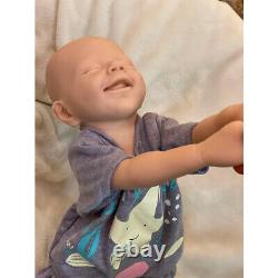 Unpainted 18.5 Full Body Silicone Baby Handmade Blank Reborn Girl Doll Gift toy