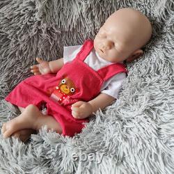 Unpainted Sleeping Baby Girl Full Silicone Doll Reborn Baby Xmas Gifts 17