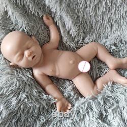 Unpainted Sleeping Baby Girl Full Silicone Doll Reborn Baby Xmas Gifts 17